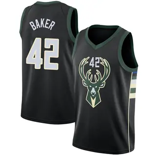 Men's Vin Baker Milwaukee Bucks Black Jersey - Statement Edition - Swingman