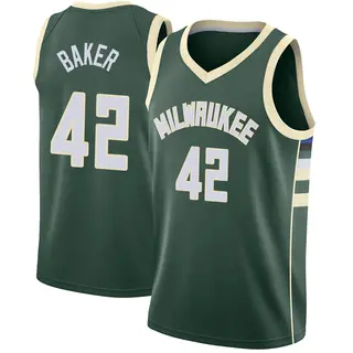 Men's Vin Baker Milwaukee Bucks Green Jersey - Icon Edition - Swingman