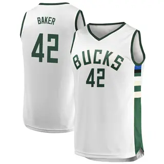 Men's Vin Baker Milwaukee Bucks White Jersey - Association Edition - Fast Break