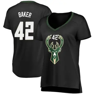 Women's Vin Baker Milwaukee Bucks Black Jersey - Statement Edition - Fast Break